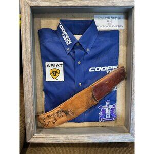 RODEO WORLD CHAMPION BULLRIDER 2010 RENATO NUNES SIGNED CHAMPION SHIRT